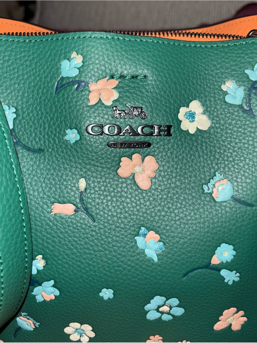 Coach Town Bucket Bag Mystical Floral Print with Wallet Bundle - Picture 7 of 10